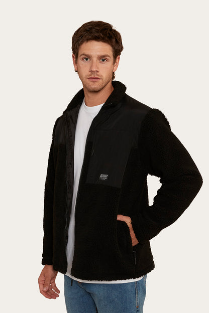 Glenrowan Mens Zip Thru Jacket - Black