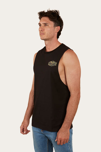 Servo Mens Muscle Tank - Black/Camo