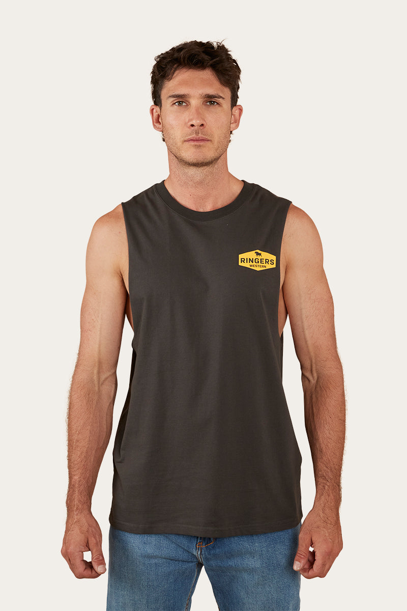 Servo Mens Muscle Tank - Charcoal