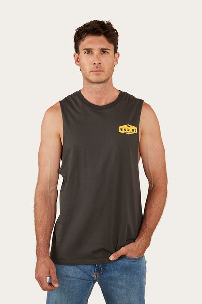 Servo Mens Muscle Tank - Charcoal