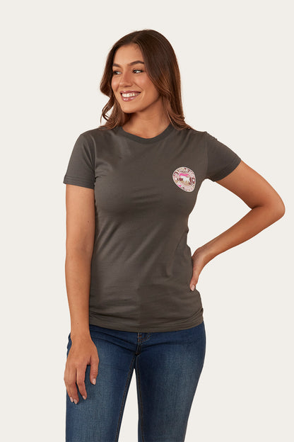 Signature Bull Womens Classic Fit T-Shirt - Vintage Black/Pink Camo