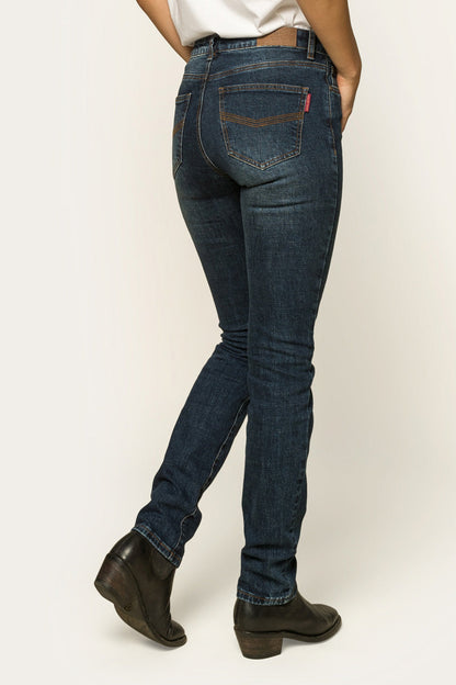 Clermont Womens Low-Rise Jeans - Classic Blue