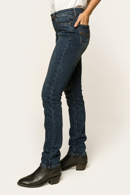 Clermont Womens Low-Rise Jeans - Classic Blue