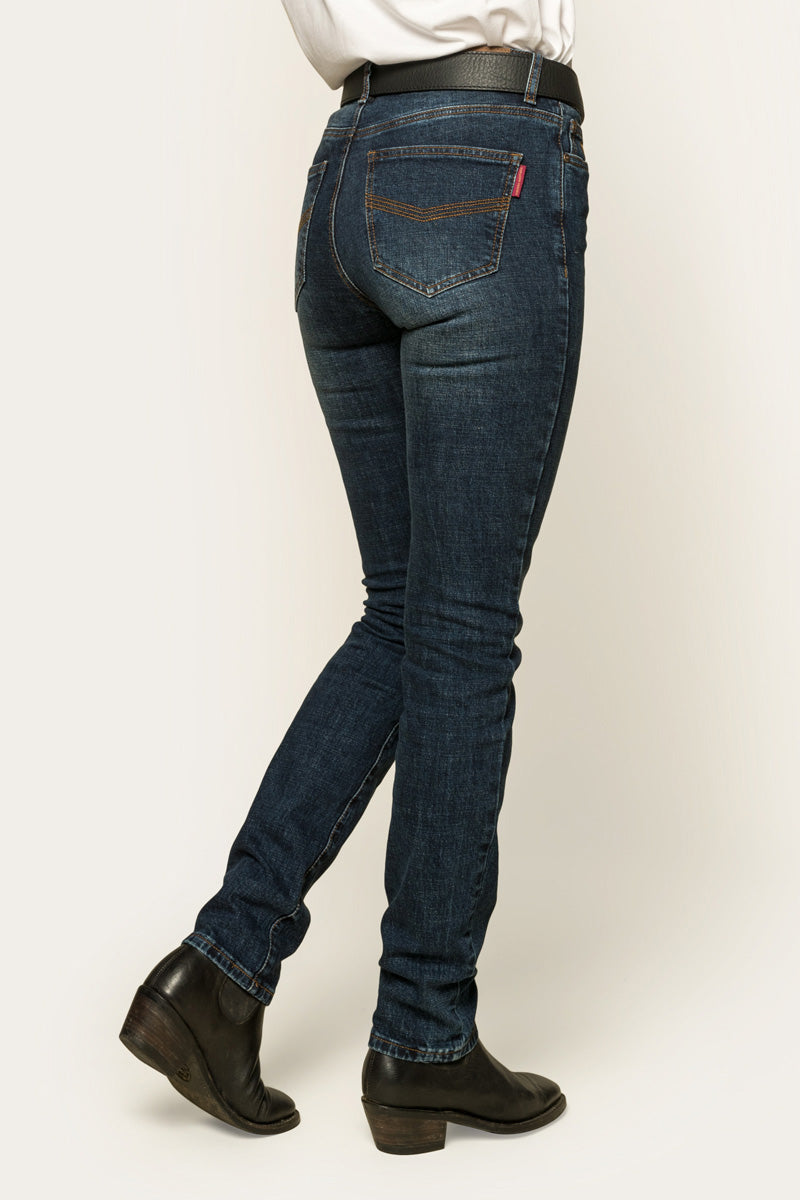 Clermont Womens Low-Rise Jeans - Classic Blue