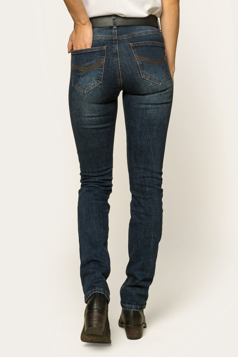 Clermont Womens Low-Rise Jeans - Classic Blue