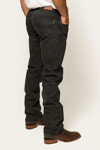 Muster Mens Slim Straight Fit Jeans - Black