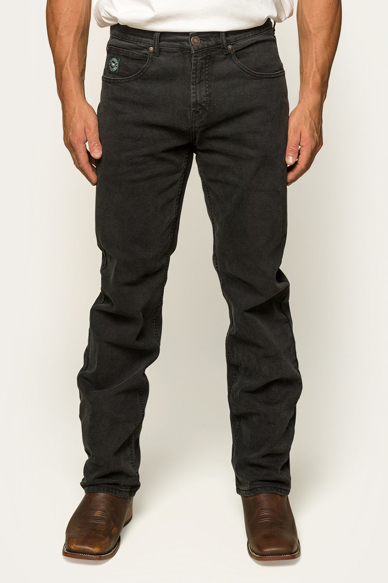 Muster Mens Slim Straight Fit Jeans - Black