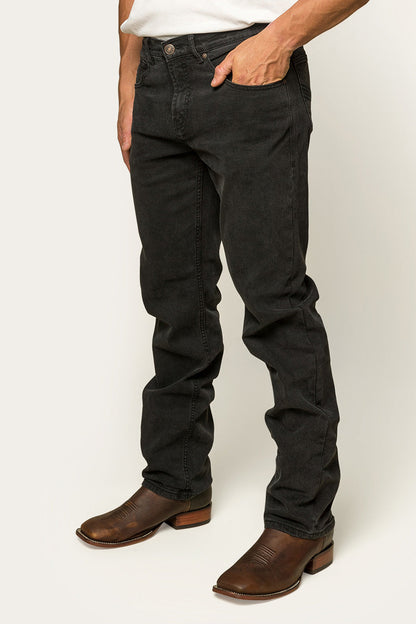 Muster Mens Slim Straight Fit Jeans - Black