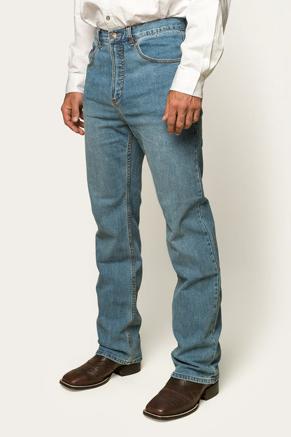 Station Hill Mens Relaxed Fit Jean - Light Wash Blue