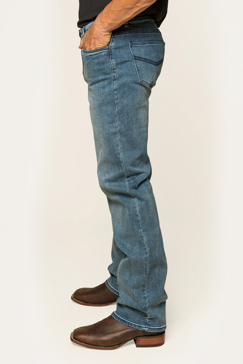 Sturt Mens Relaxed Leg Jeans - Light Blue