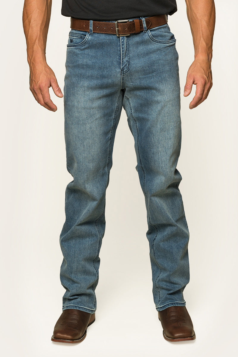 Sturt Mens Relaxed Leg Jeans - Light Blue